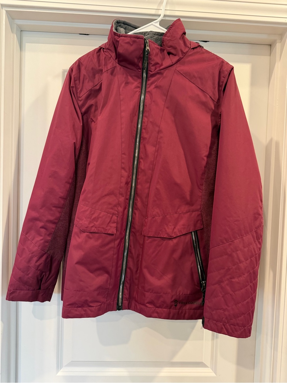 Women’s Burgundy Hooded Winter Jacket